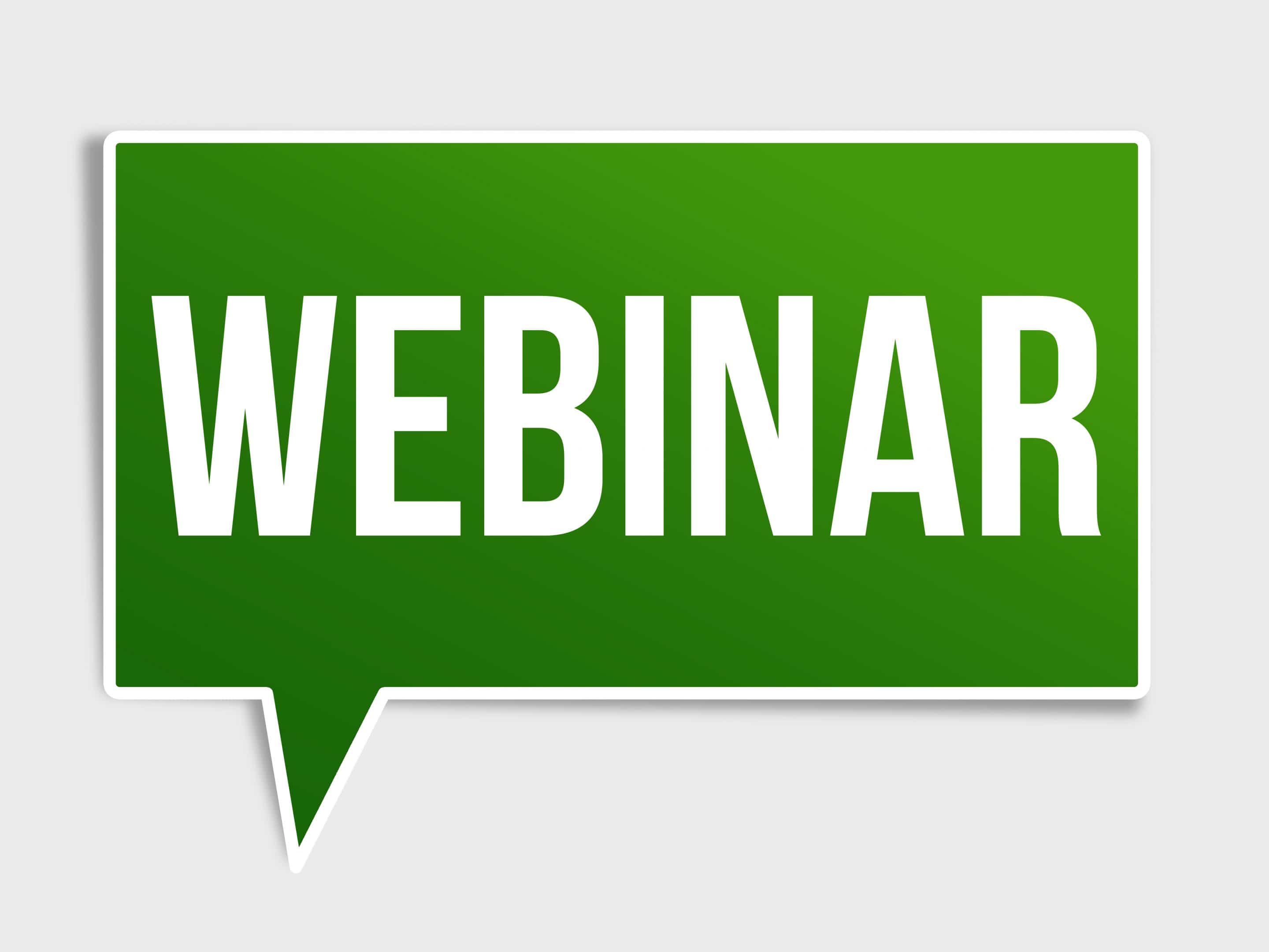Why hold a webinar