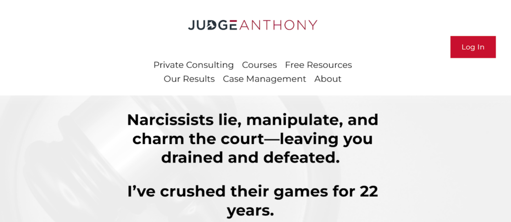 example of a divorce lawyer landing page in google ads